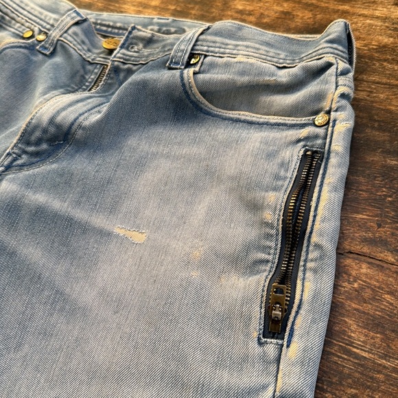 Rare vintage Levi’s 511 faded perfectly distressed jeans size 34 unisex straight - Picture 5 of 17